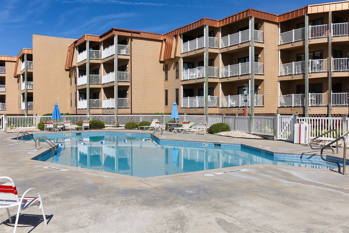Comfortable seating by the pool
