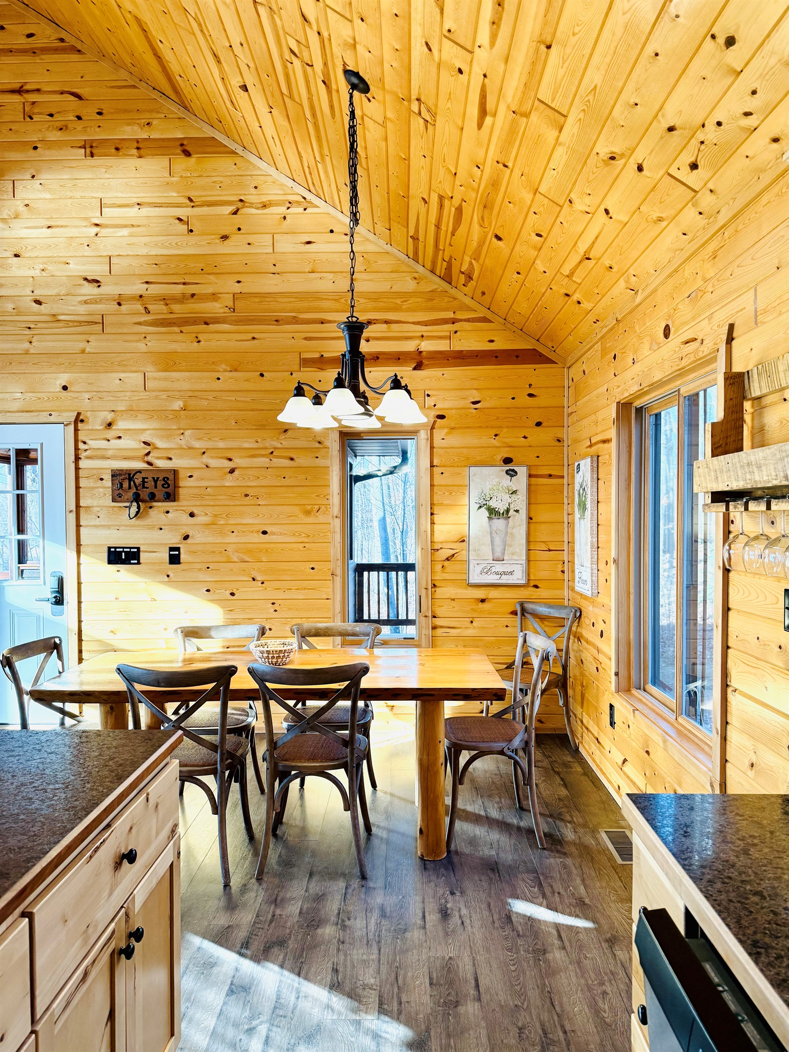 Dining table next to the kitchen.
