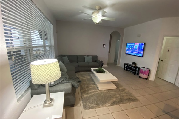 Family Room with 55' LED TV 