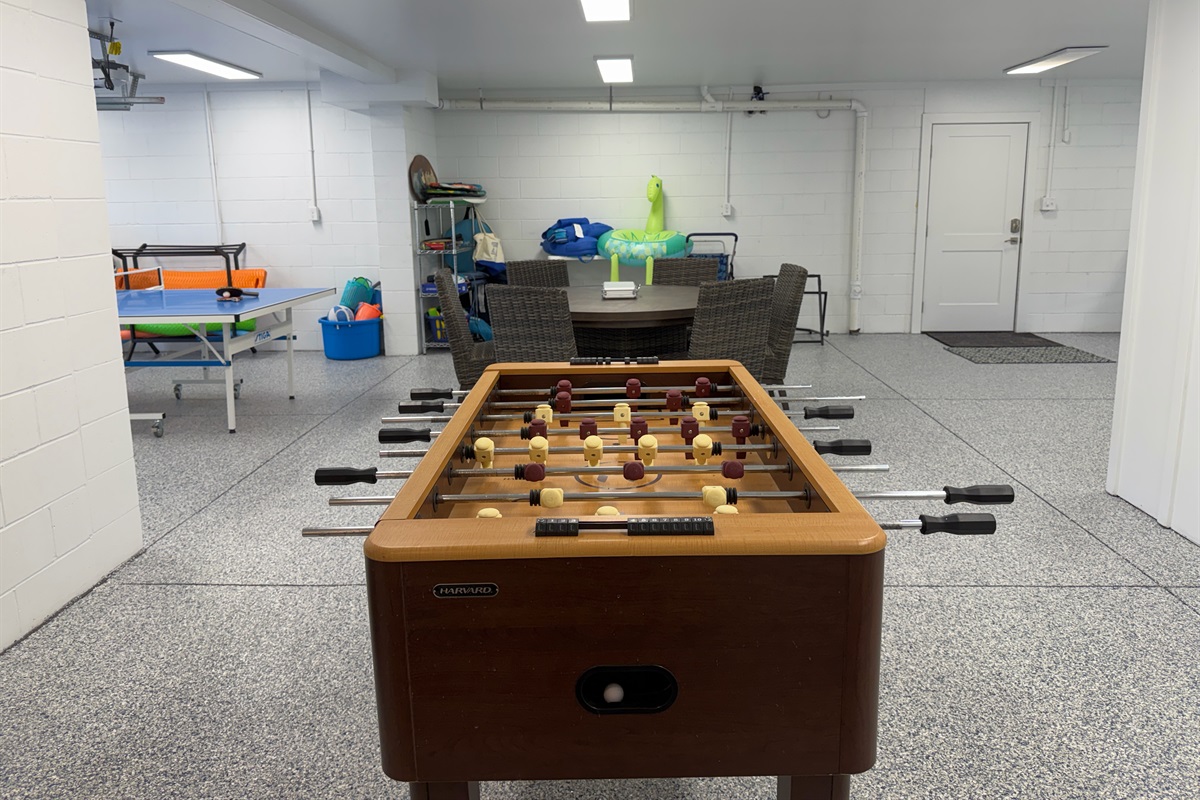 Foosball in the garage | Cameron by the Sea | 3203 Cameron | Isle of Palms, SC | IOP Escapes
