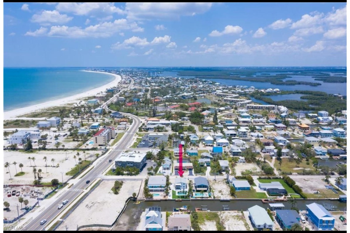Aerial View Proximity to Beach