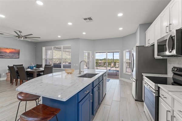 Beautiful view to pool deck