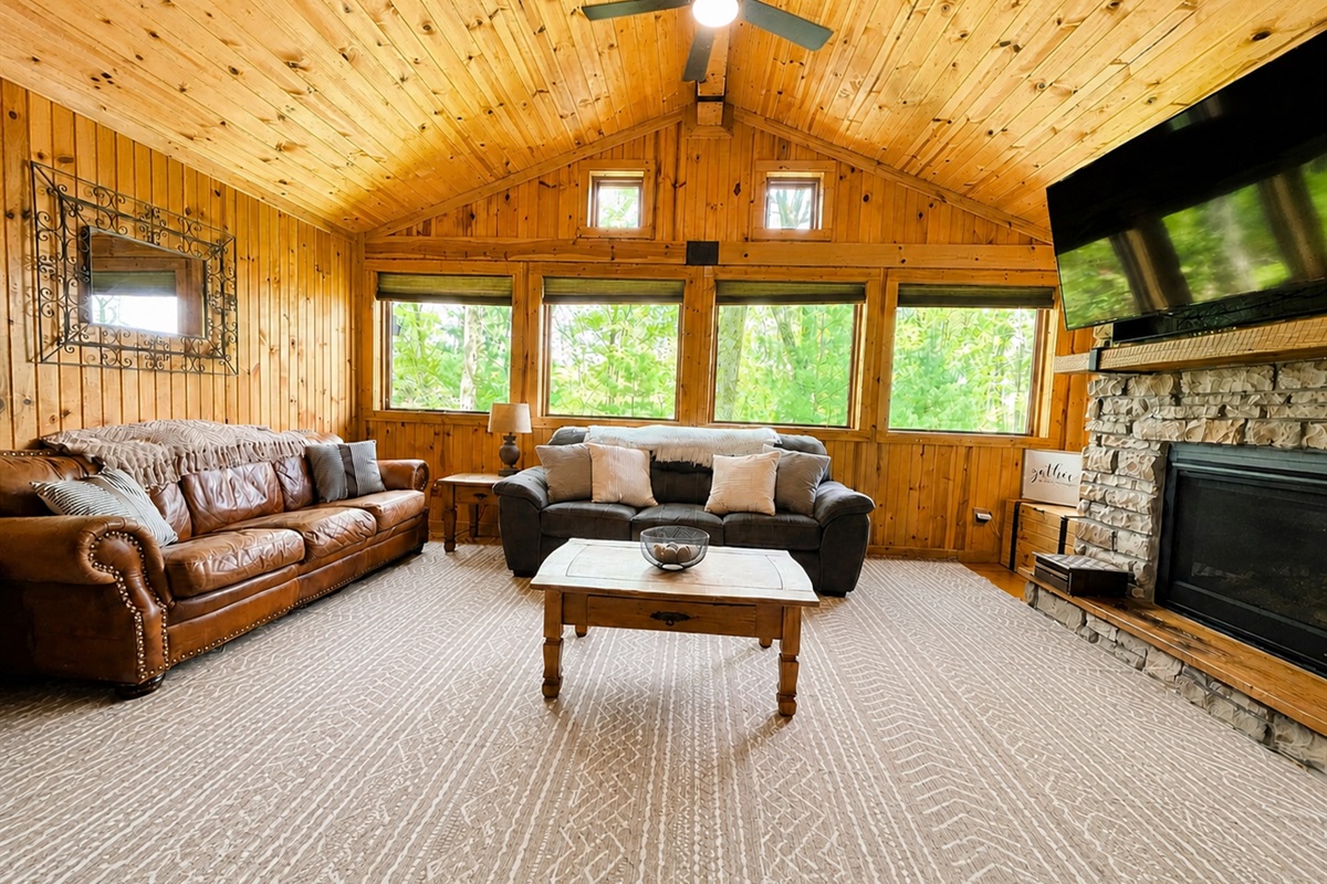 Fireplace & Beautiful View