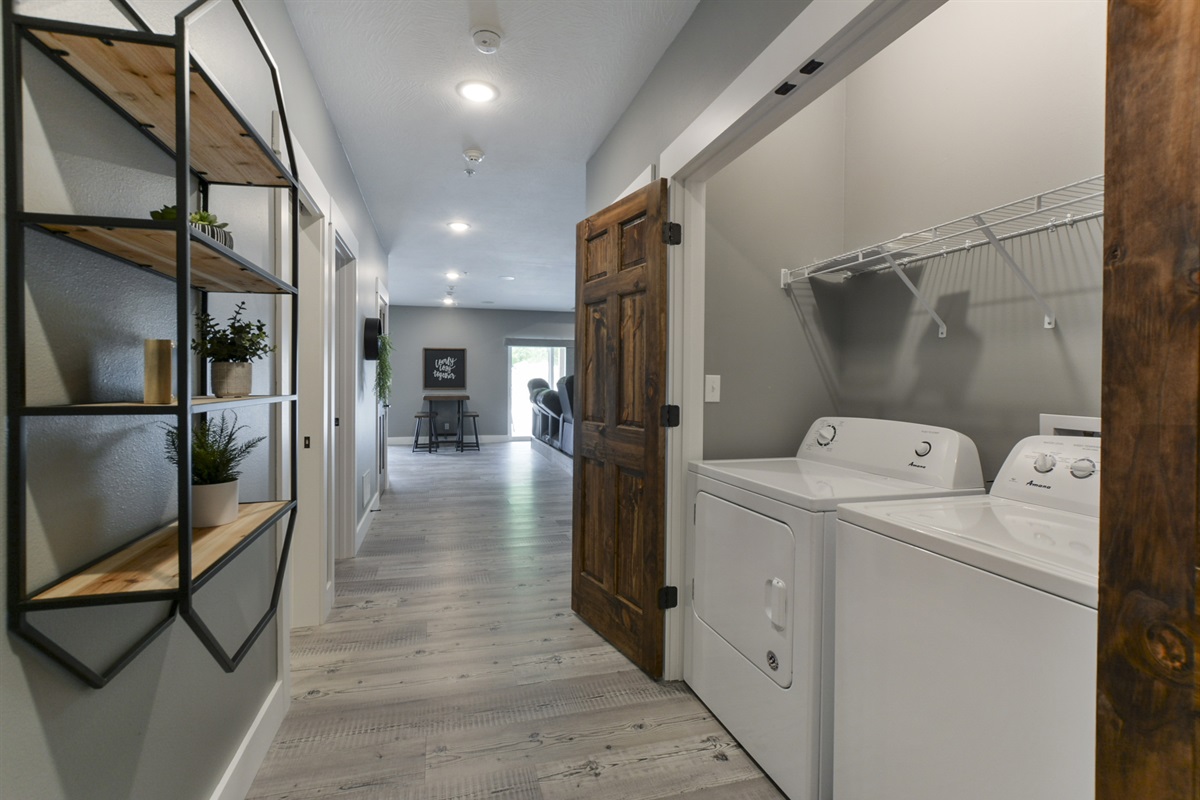 Lower level laundry