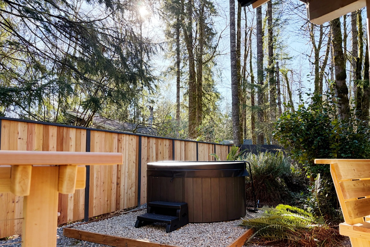 Hot Tub with creek view