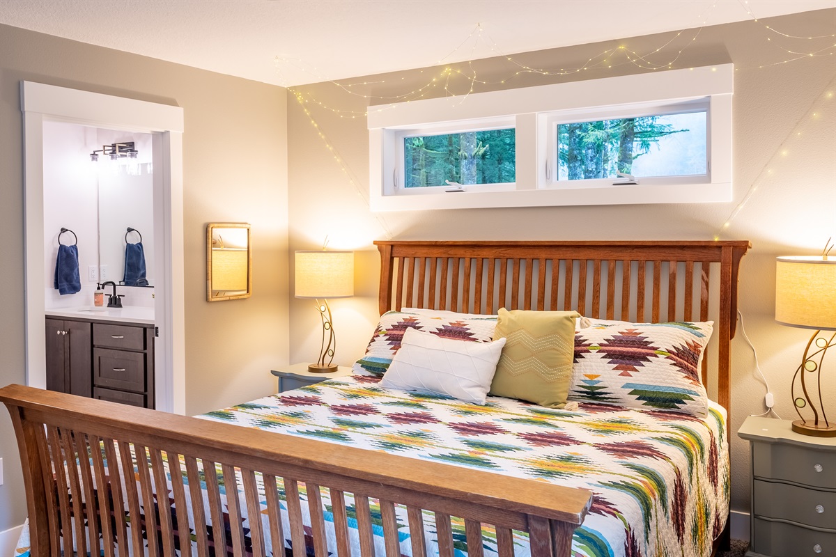 Upstairs Master Bedroom w/ Cal King Bed and walk in closet w/ dresser