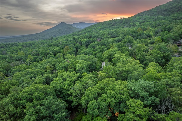 Drone views from above the house. 