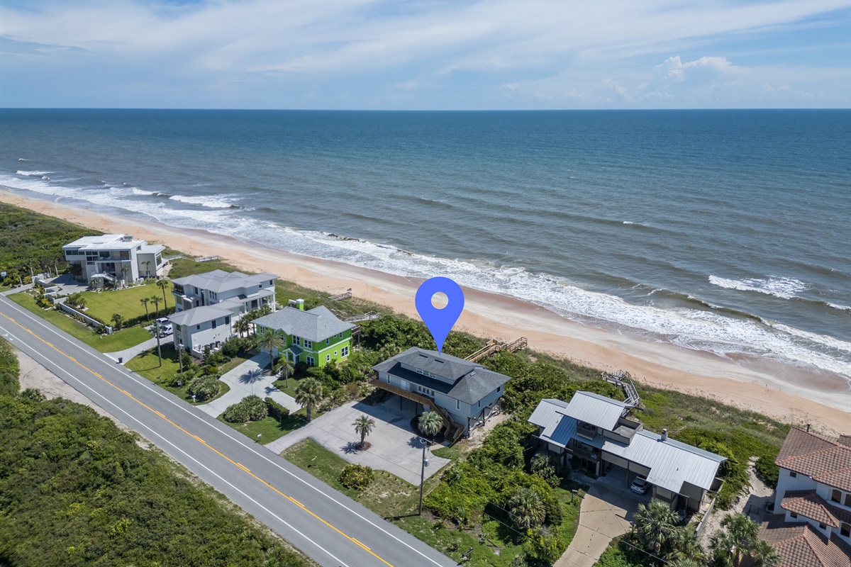 Located right on the beach