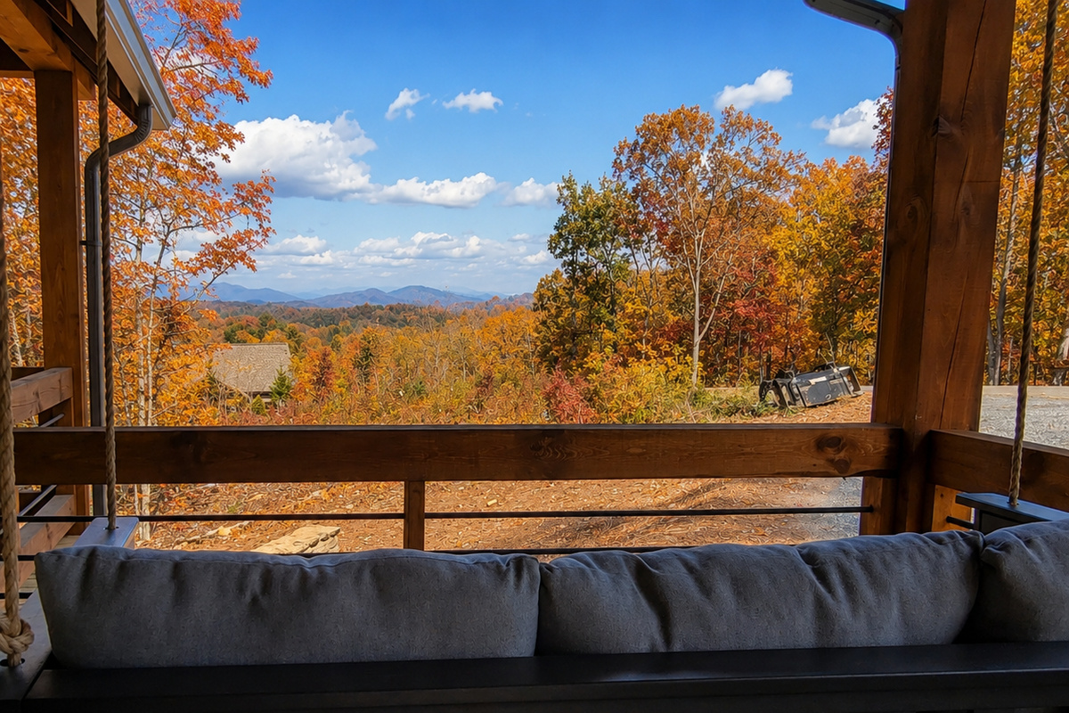 Relax on our porch swing and take in the view
