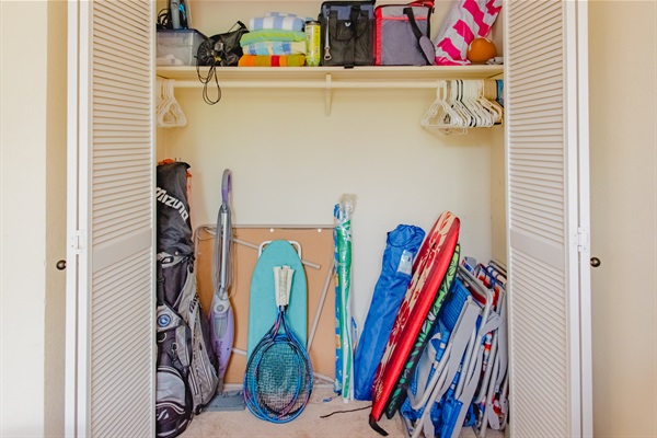 Enjoy the complimentary beach chairs, tennis and pickle ball racquets and golf kit.