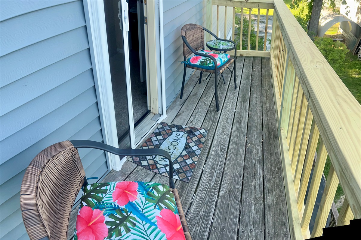 Balcony outside of King bedroom 