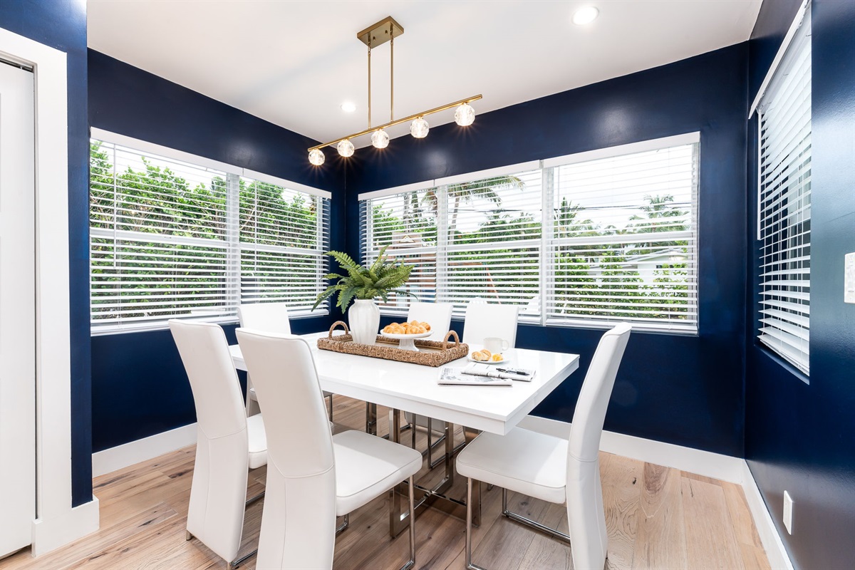 Surrounded by windows and natural light, this space invites connection and conversation.