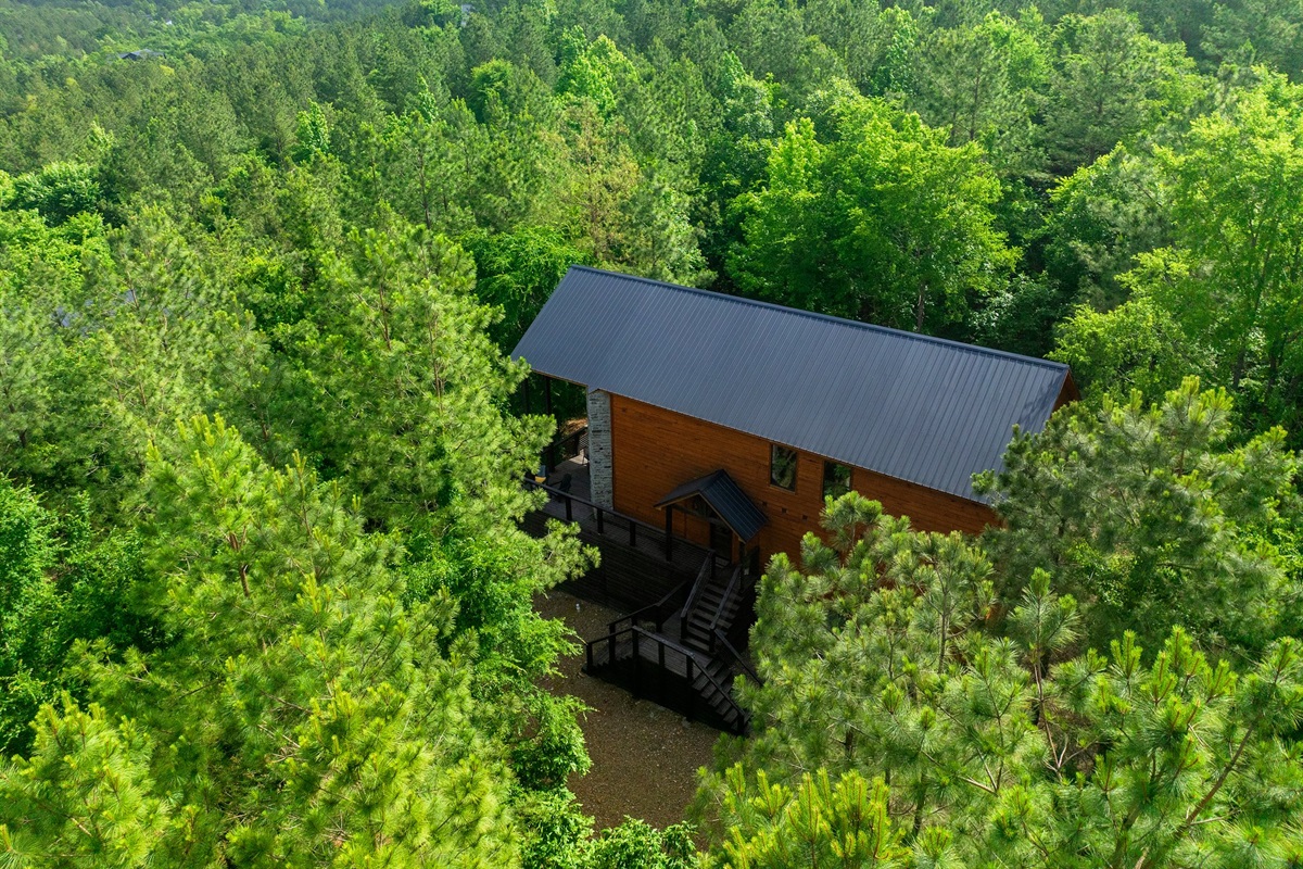 Arrive in style to your private oasis deep in the Hochatown woods.