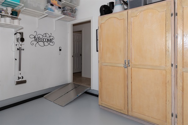 Portable ramp available for easier entry