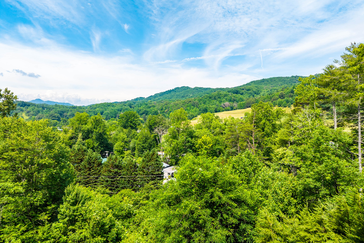 Enjoy the cool mountain air on the covered deck!