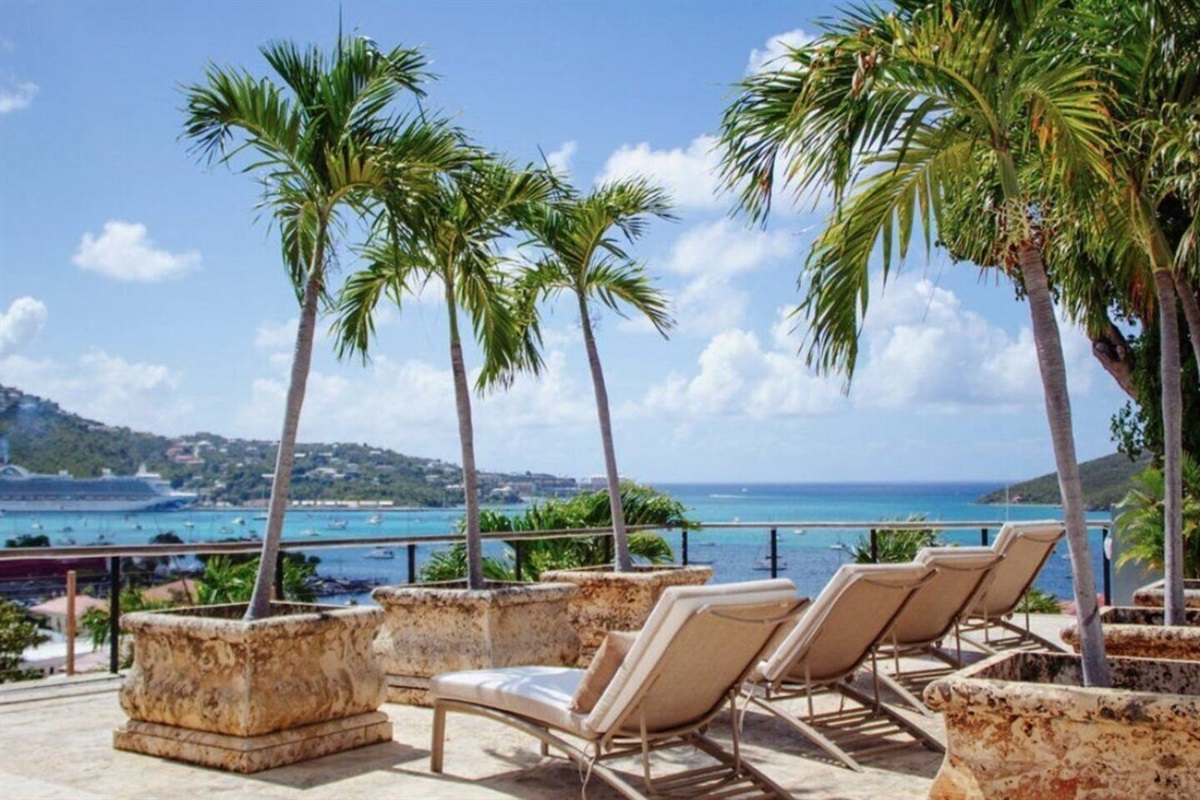 There's plenty of lounging and an amazing view of the harbor.  Watch sea planes take off and land all day.