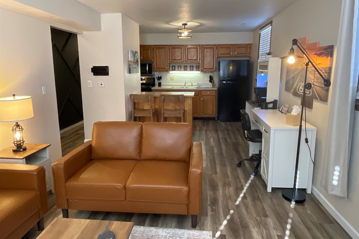 Fully Stocked kitchen with full size stove
