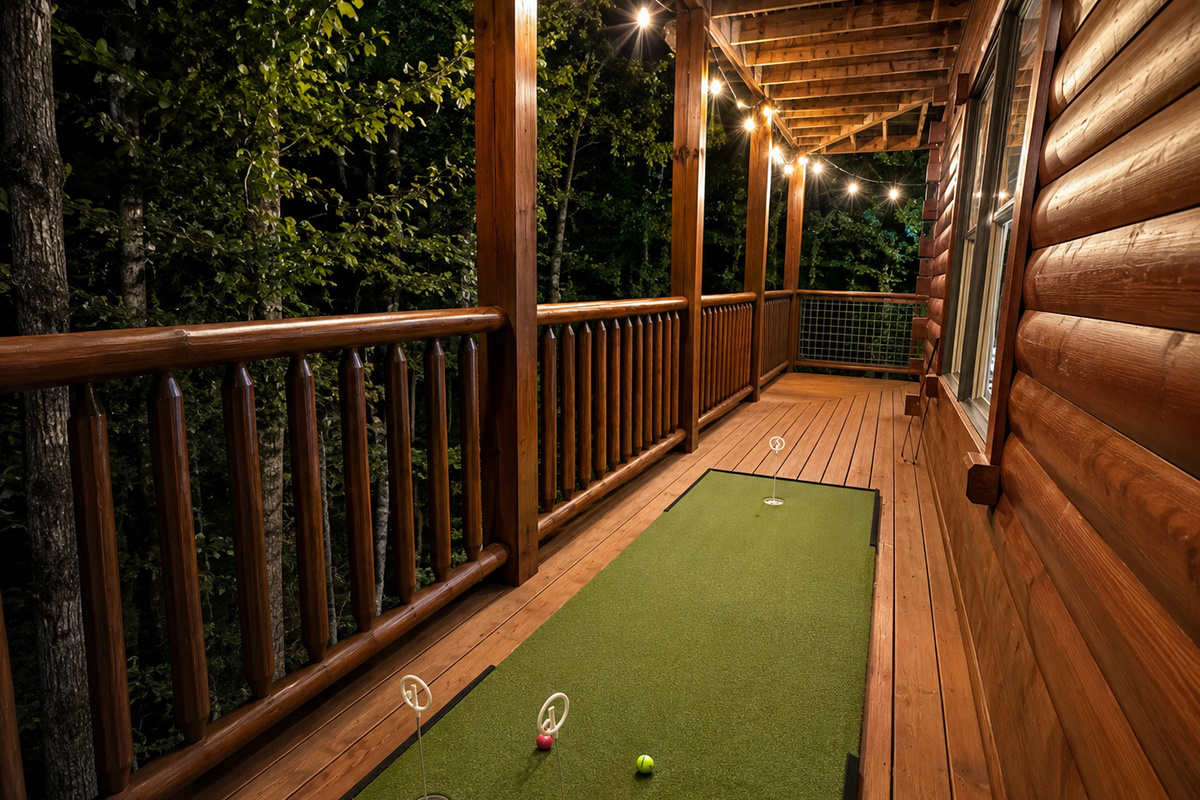 Enjoy a game of putt putt on our professsional-grade putting mat!