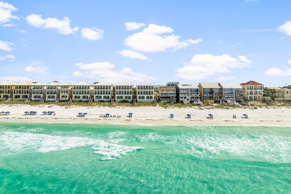 Frangista Beach with easy access to all the dining and attractions of Miramar Beach and Destin.