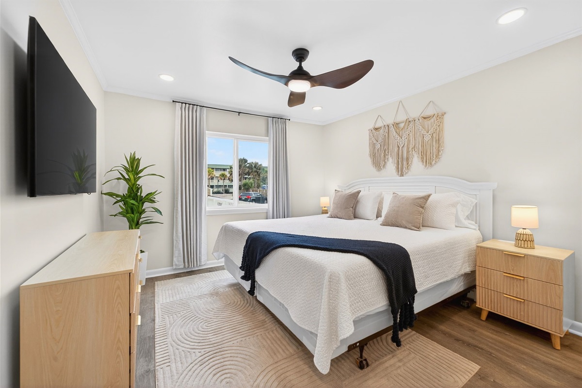 Primary Suite | Beach Break | IOP Escapes Vacation Rentals | 1400 Ocean Blvd 106B, Isle of Palms SC