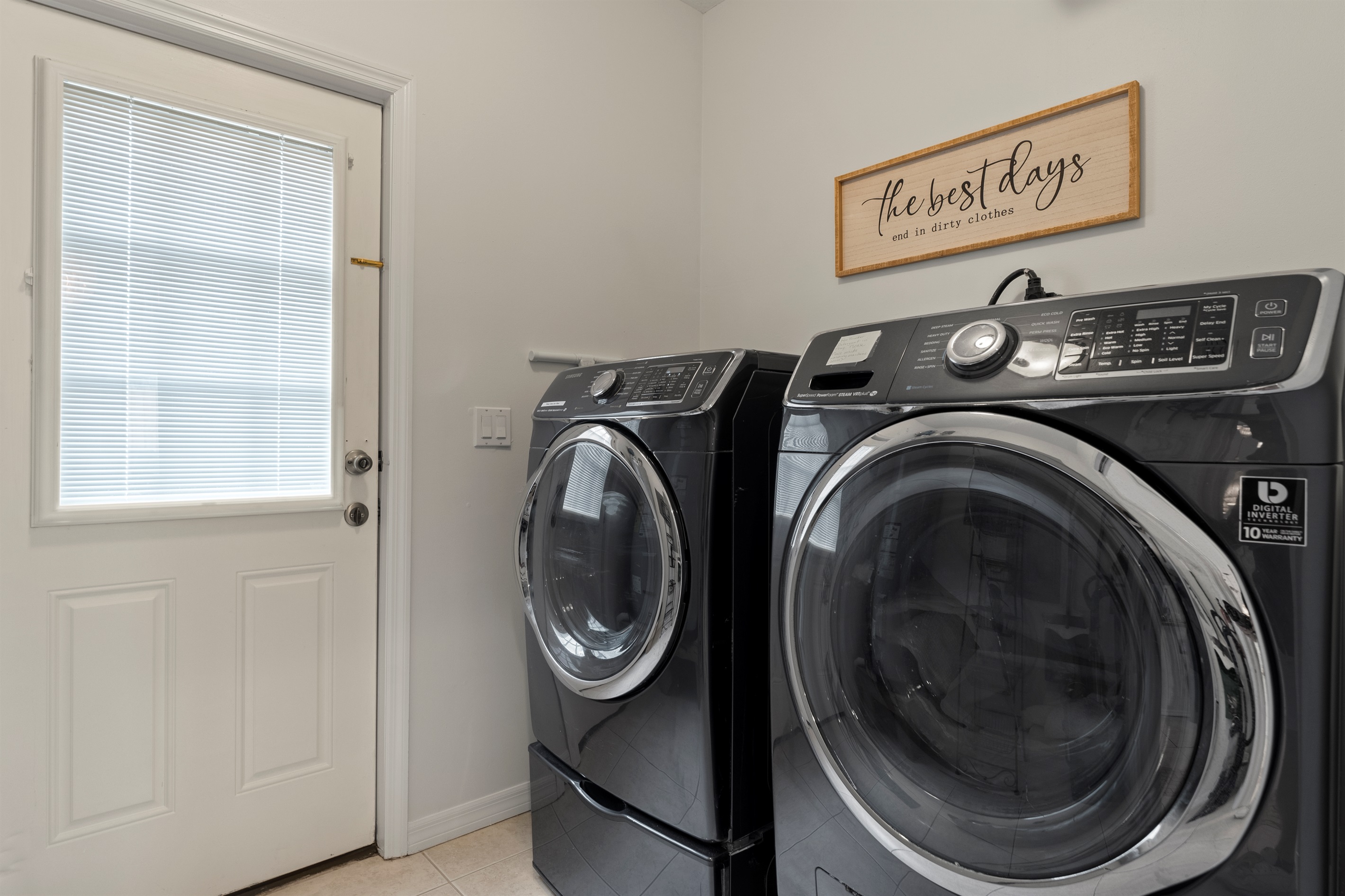 Laundry facilities in the home for your use