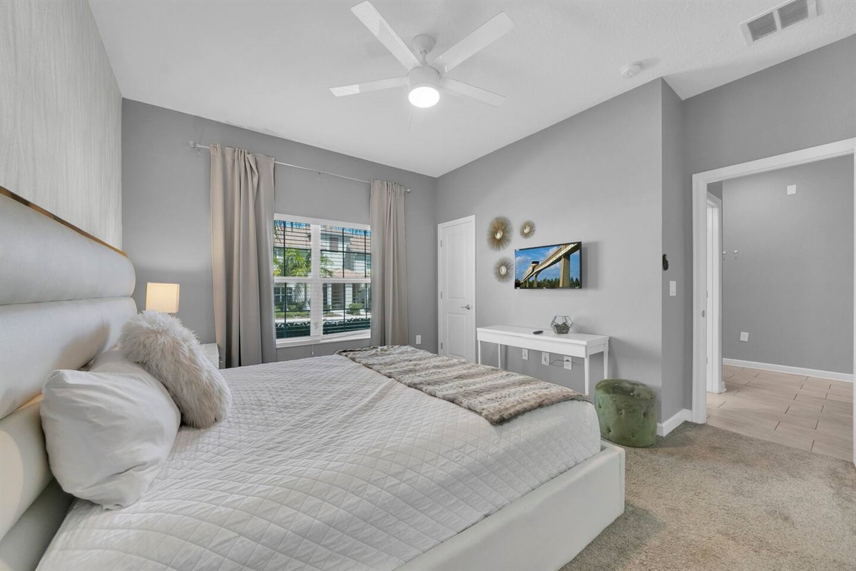 This bedroom, downstairs, gives you an option for guests who avoid stairs.