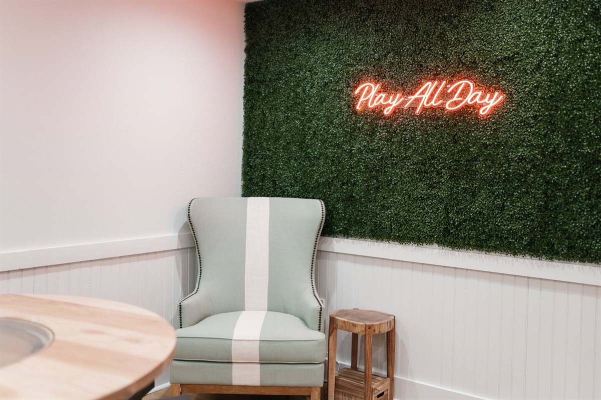 "Play all Day" photo corner! Make sure to snap a photo for memories.