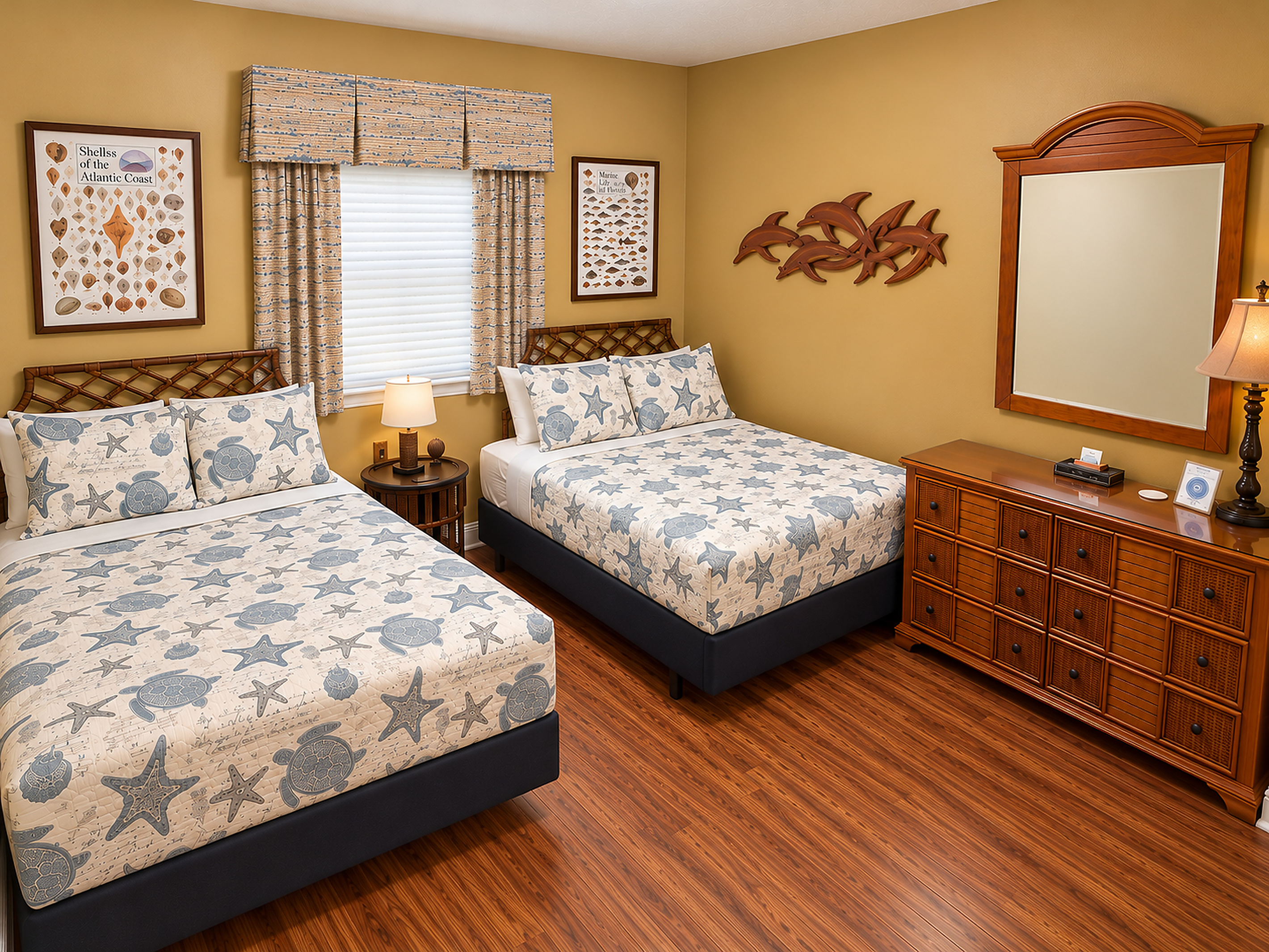 Guest Bedroom w/Ensuite Full Bath (2 Double Beds)