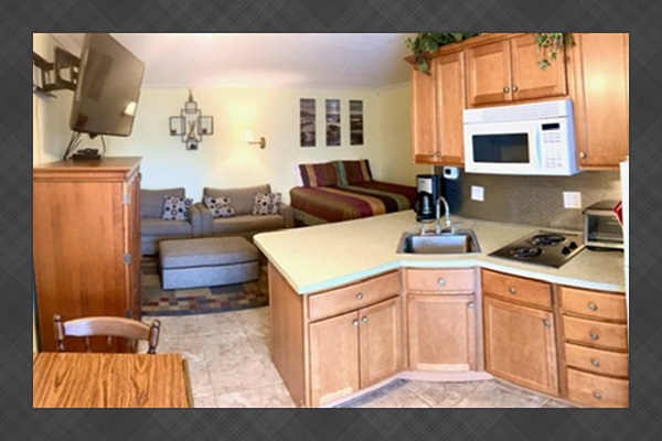 A view of the studio space