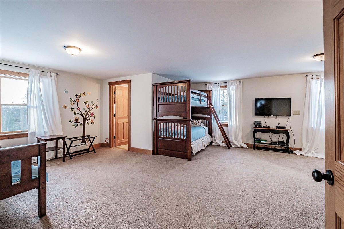 Plenty of sleeping space in the large bunk room.