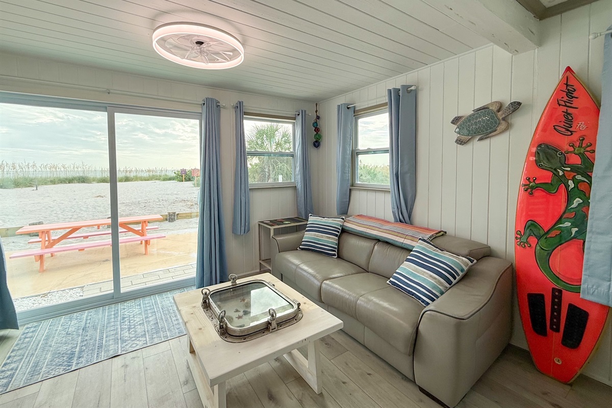 Living Room w/Beach Views!