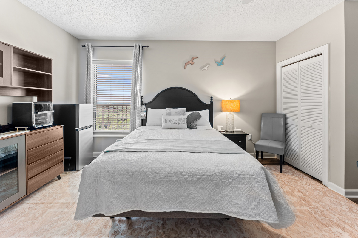 3rd Bedroom has room for a Queen bed,a Queen sleeper sofa, mini fridge and more