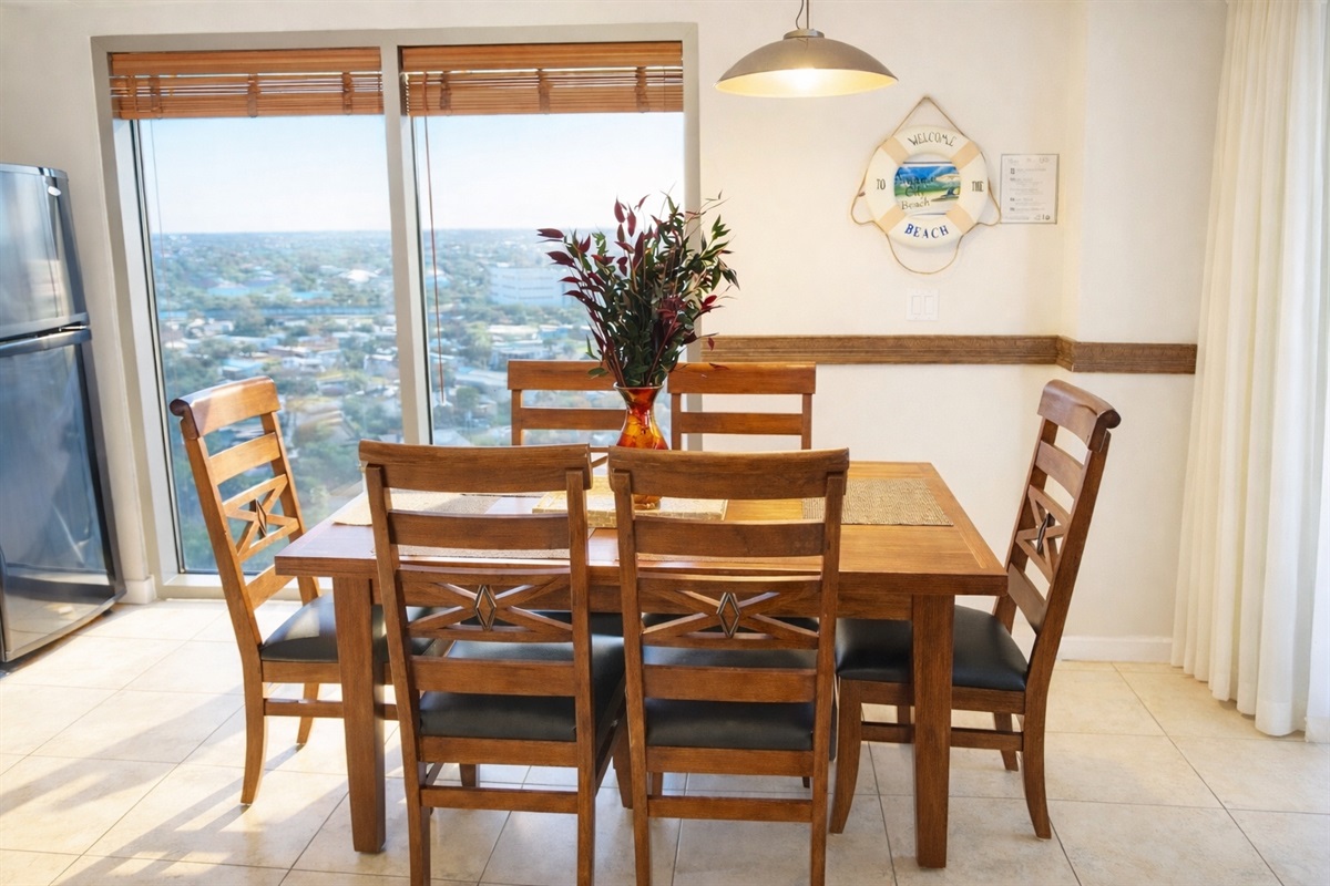 Enjoy dinners at the large dining table