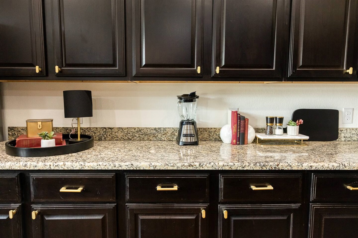 Fully stocked kitchen