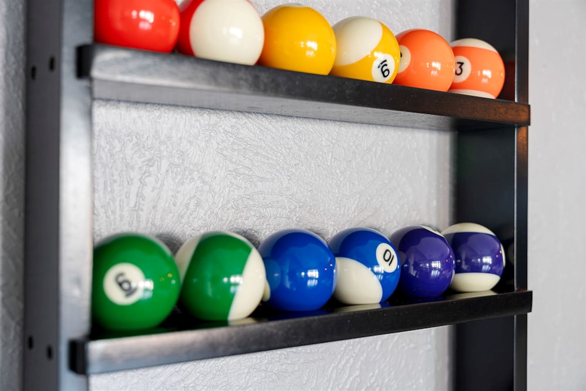 Have some fun with the chic, fully-equipped pool table during your stay