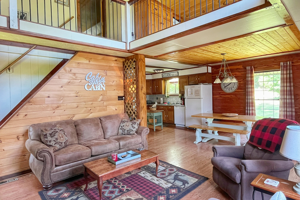 A cozy living room to relax after enjoying the outdoors