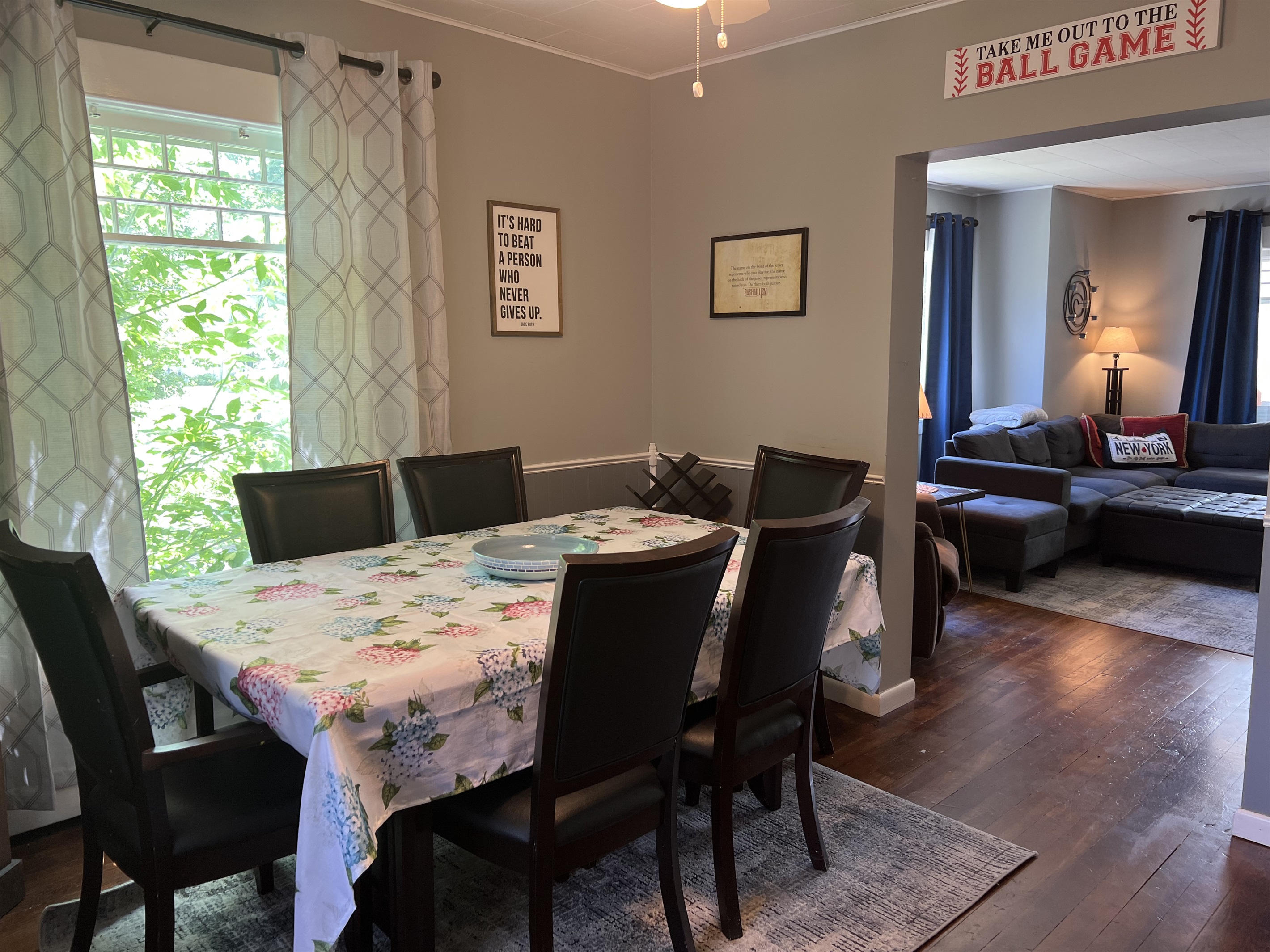 Dining room into living room