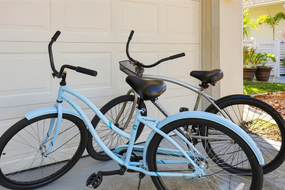 2 Adult bikes provided