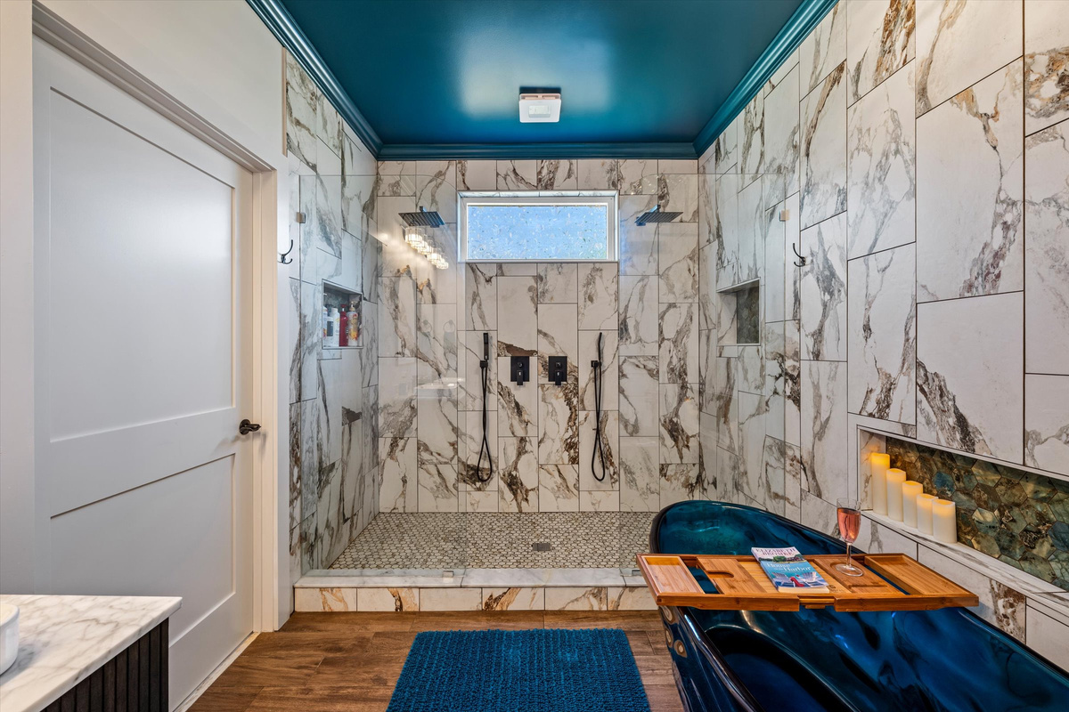 Spacious, bright, and beautifully finished, the bathroom was designed to feel like a boutique hotel spa.