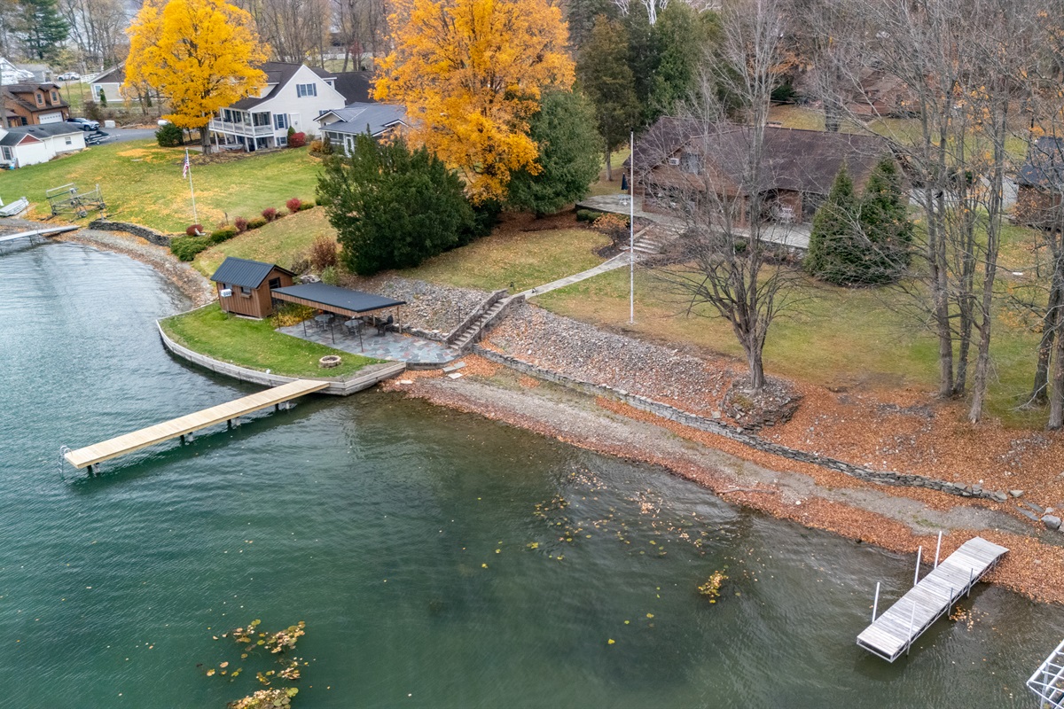 Aerial view of main house