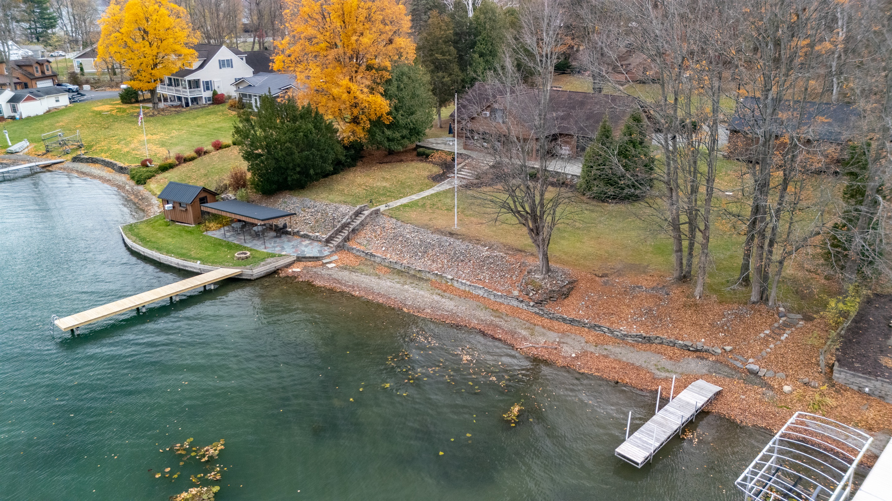 Aerial view of main house
