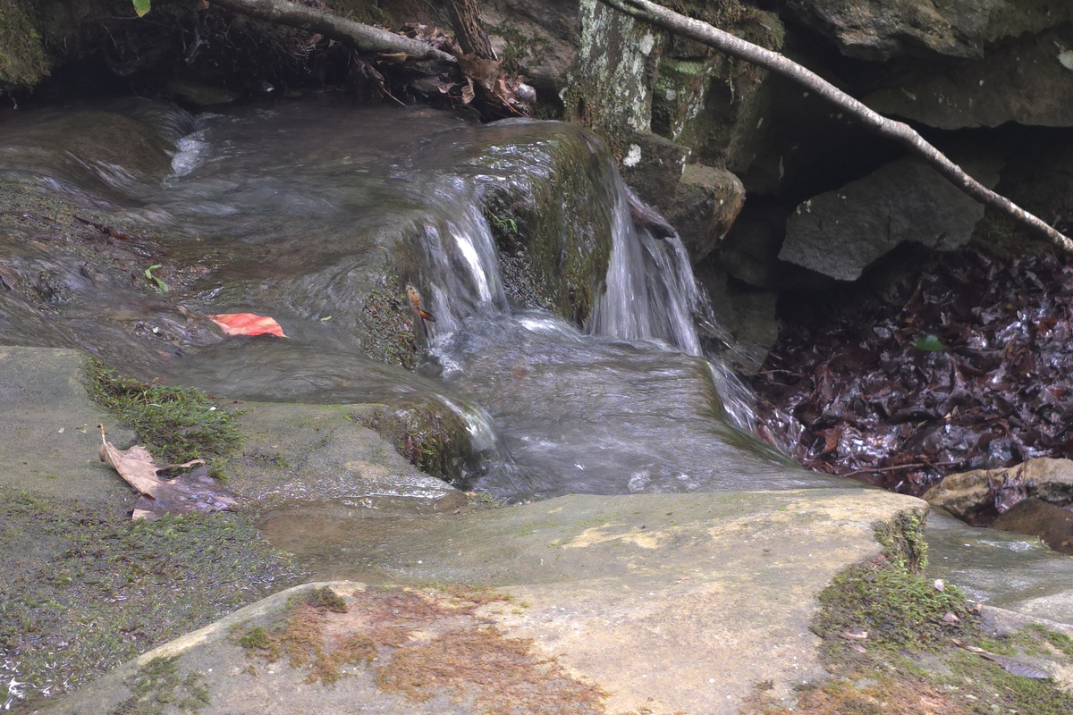Waterfall Next To The Cabin