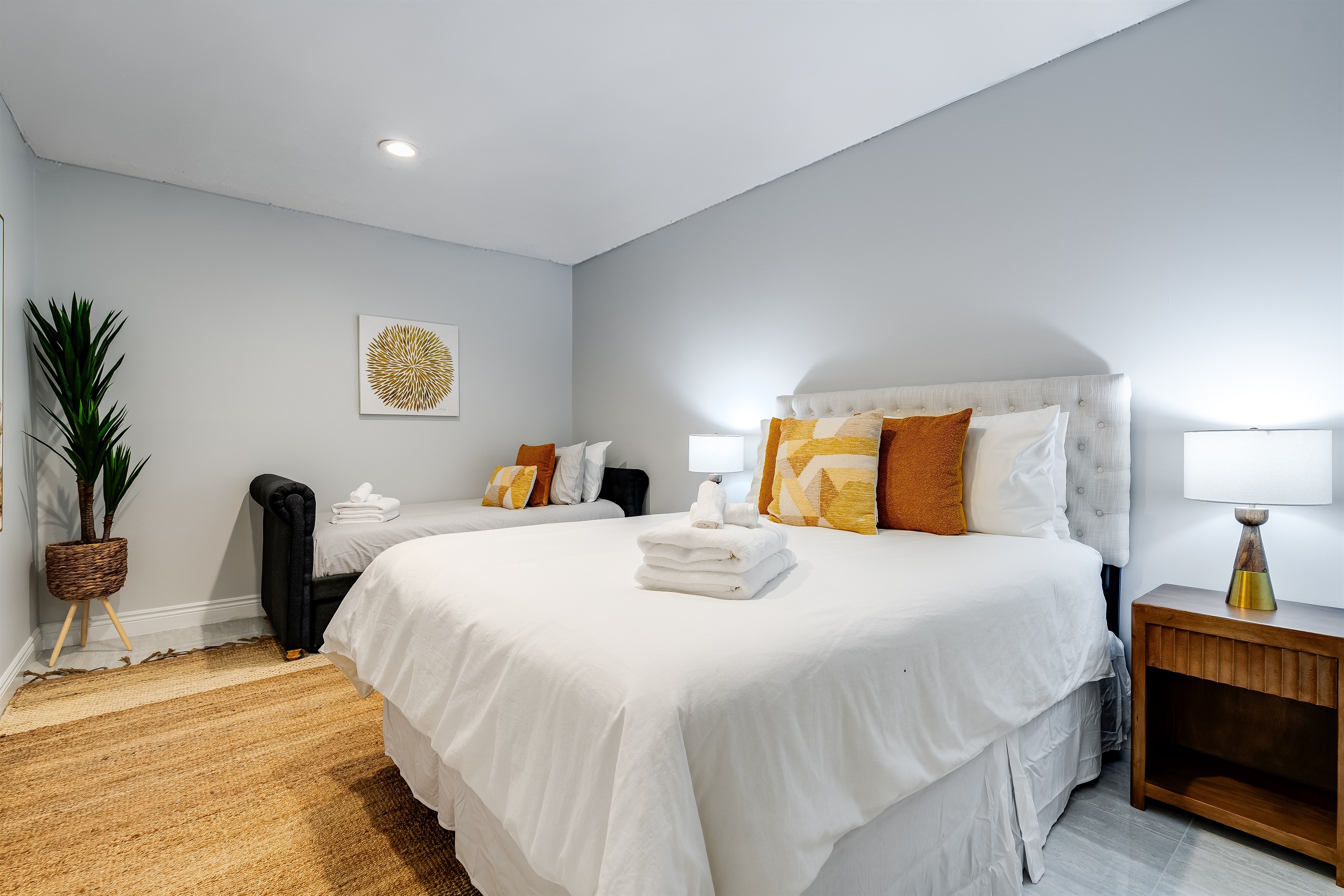 Private Queen Bedroom with 2 Trundles