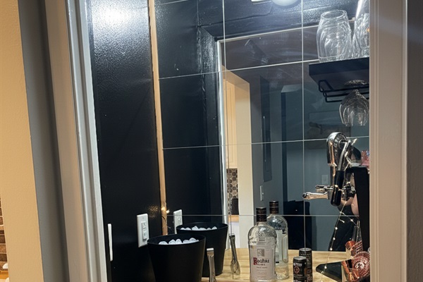 Bar With Wine & Beverage Fridge