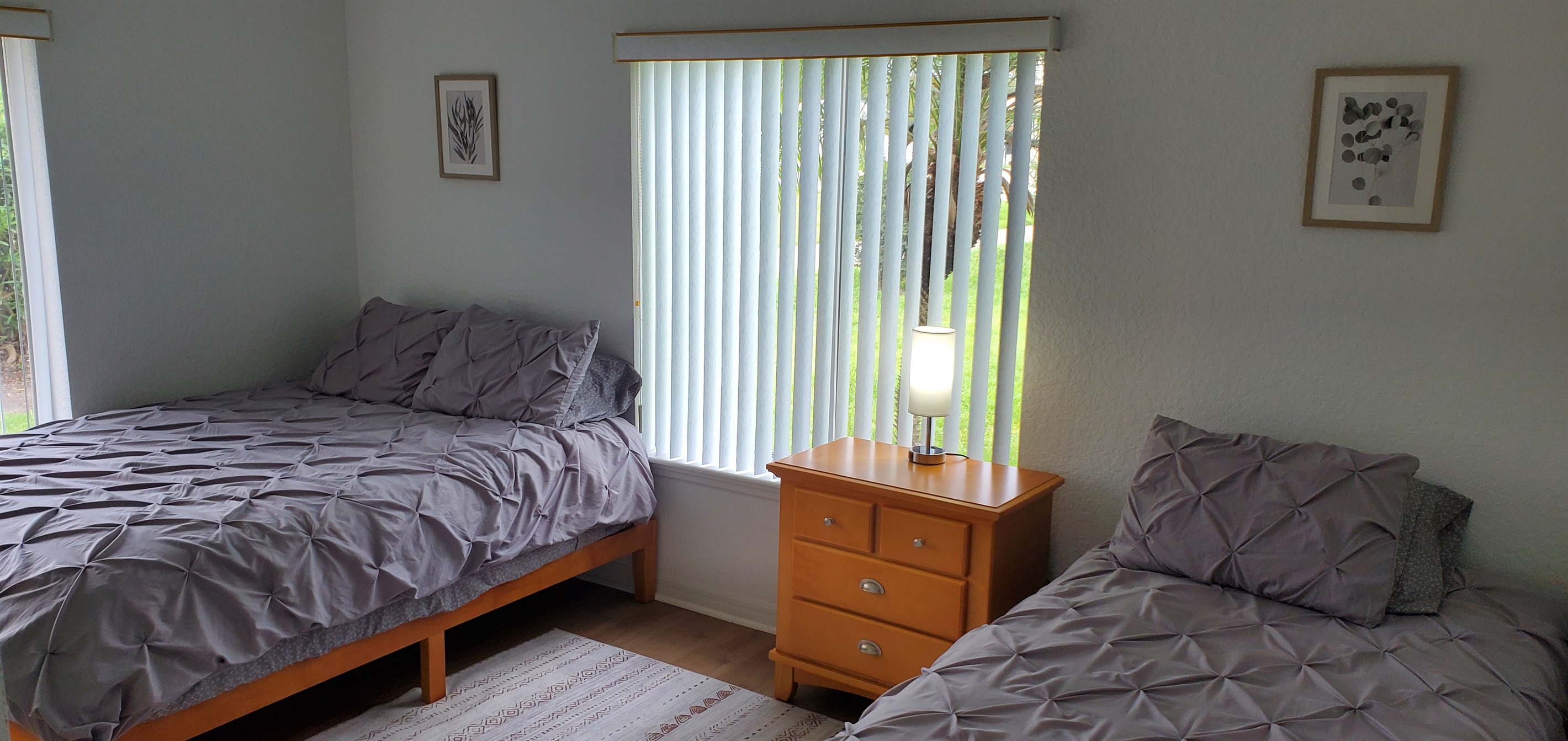 Double bed and Twin bedroom with private full bath