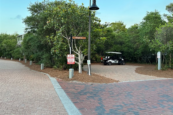 LSV (Low-Speed Vehicle) parking area, just steps away from 30A and our private deeded beach access.