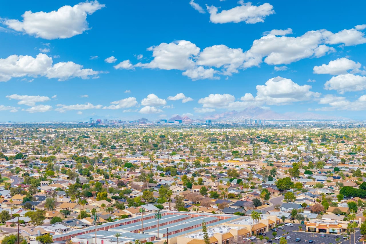 Wide-open sky and downtown views stretch out from every angle.