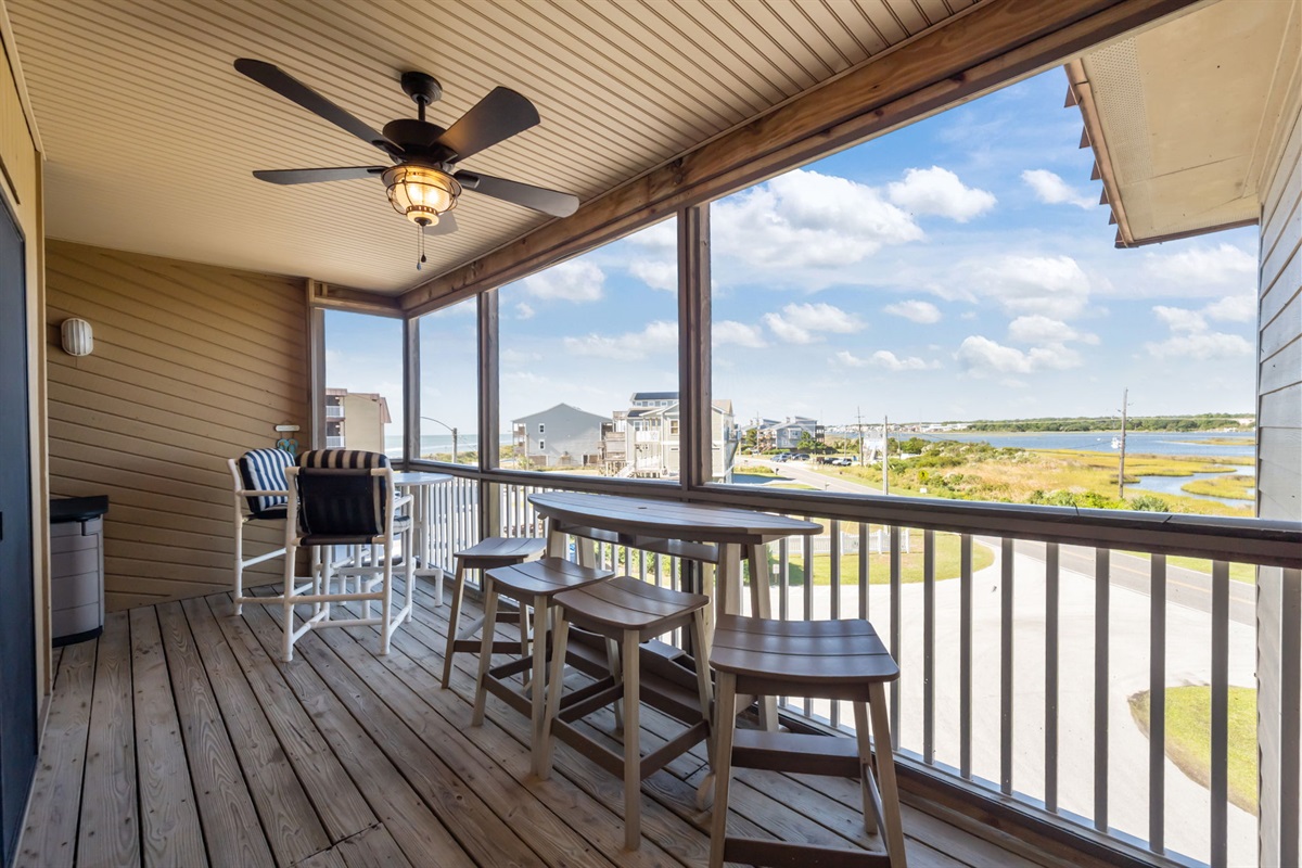 The comfort of a private balcony