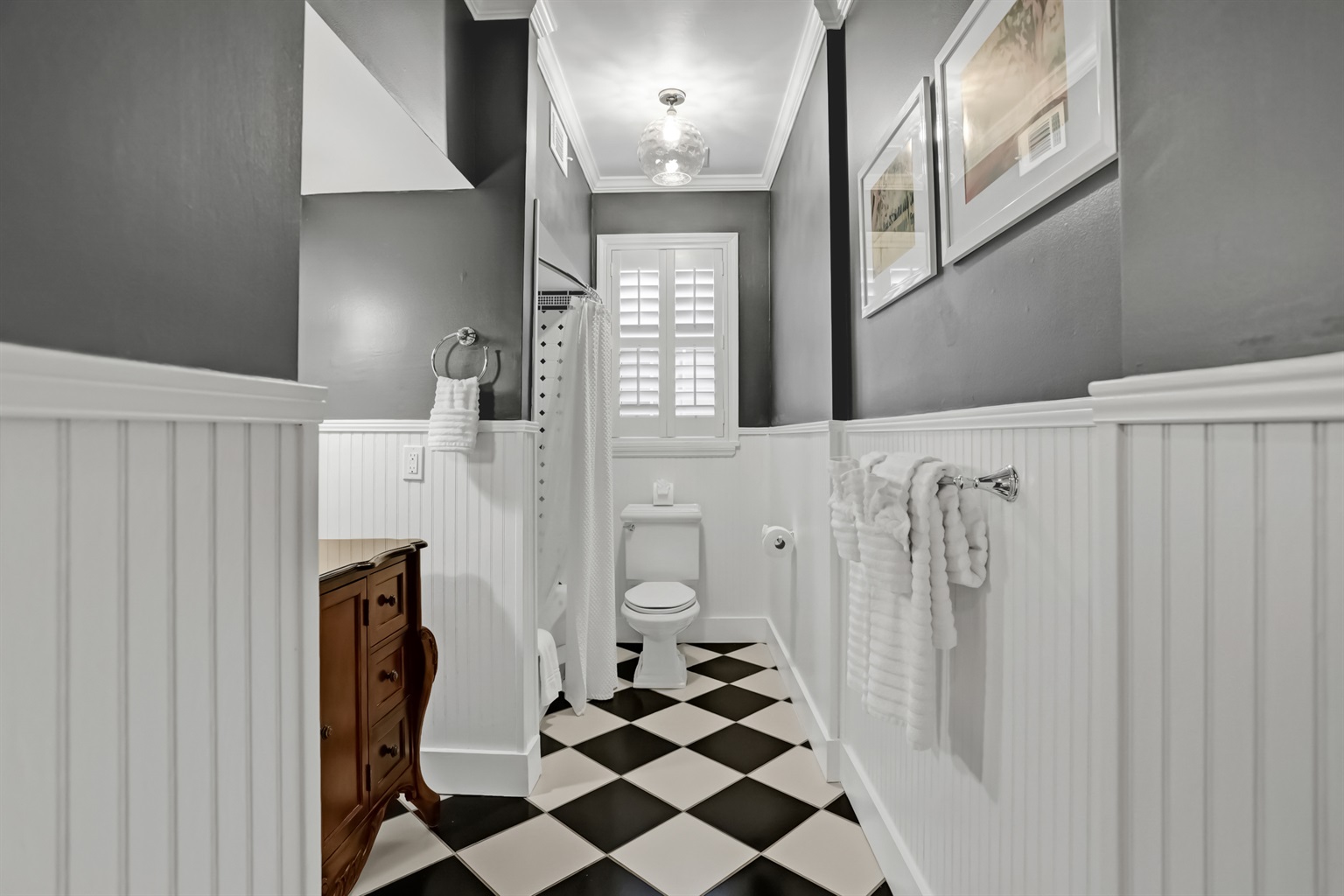 Ensuite bath with everything you need to refresh and relax.