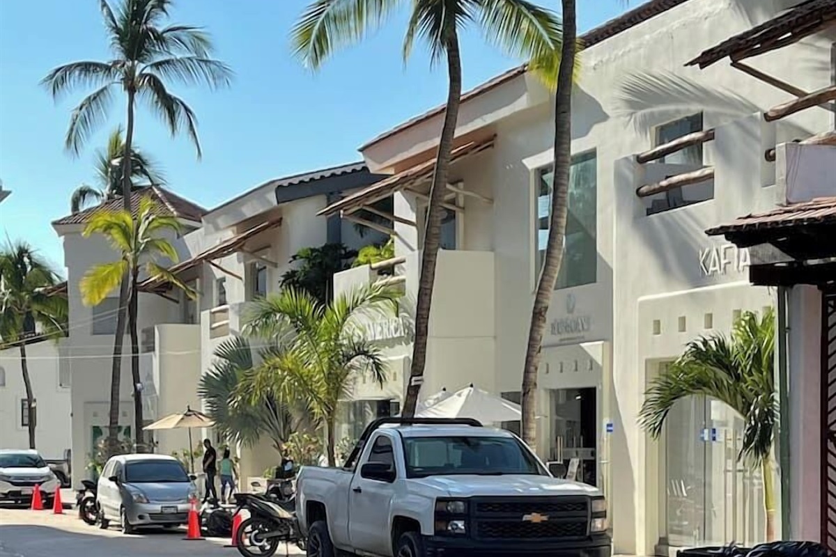 View of the street Life is located.